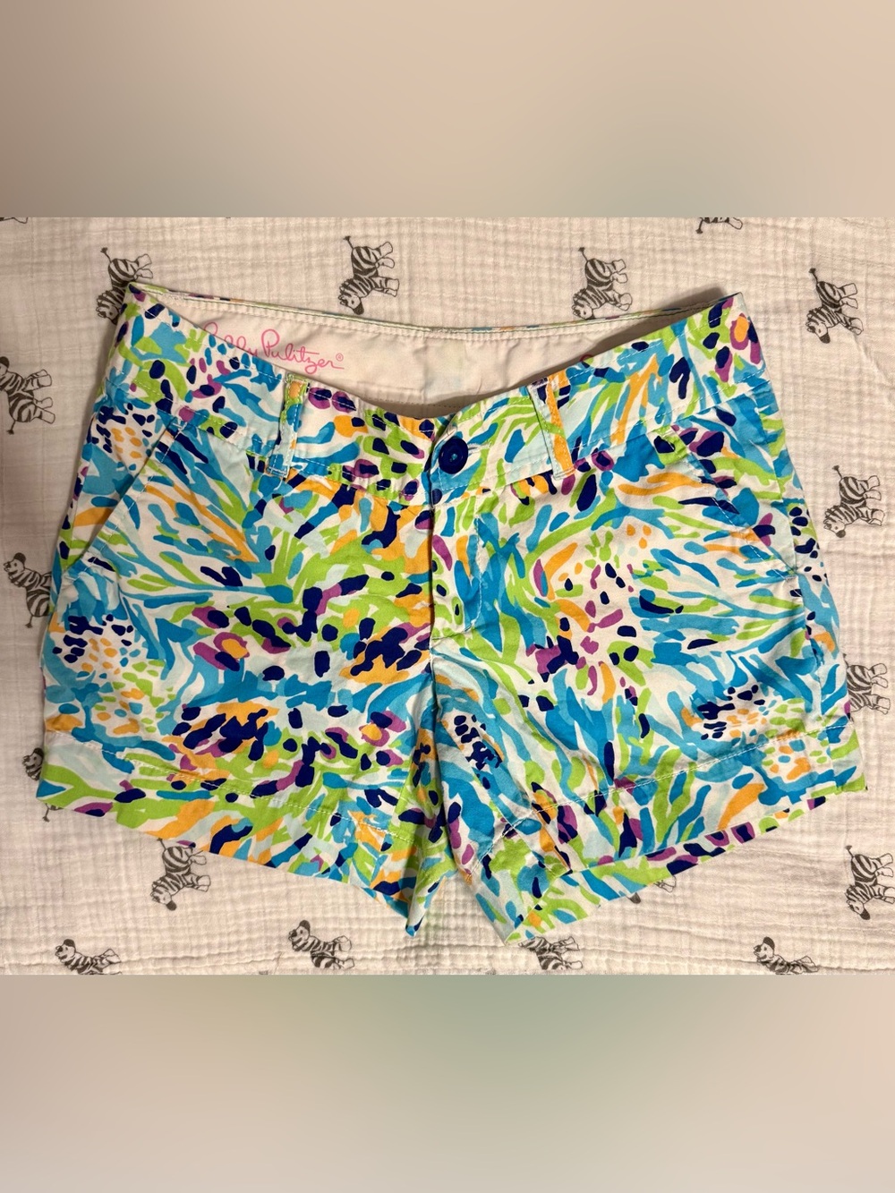 Lilly Pulitzer Vibrant Multi-Color Tropical Print Shorts